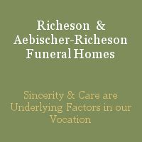Richeson funeral home.  Aebischer-Richeson Funeral Home can be contacte...