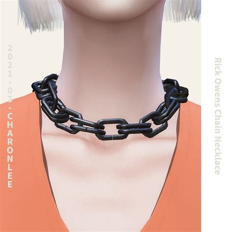 Rick Owens Chain Necklace at Charonlee » Sims 4 Updates