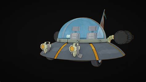 Rick and Morty spaceship 3D model by kpulka [04a89bf] Sketchfab