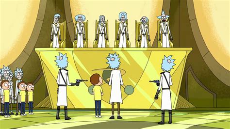 Rick council. In "Close Rick-Counters of Rick Kind", Rick Sanchez of C-137 is accused and convicted by the Council of Ricks, framed the actions committed by the future- President Morty and his Rick puppet. Rick, however manages to escape with Morty and begins tracking the "Evil Rick" responsible down. After capturing Rick and Morty, who managed to find his ... 