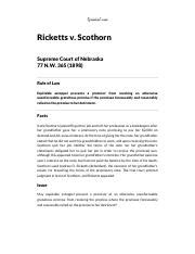 Ricketts v. Scothorn - Nebraska - Case Law - VLEX 895635769