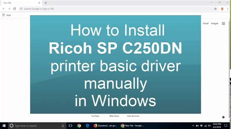 Ricoh sp c250dn driver install.  Note Before installing, please visit the link bel...