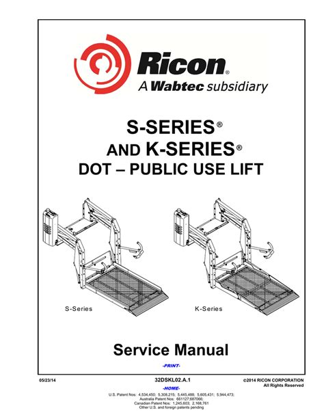 Ricon s series wheelchair lift manual. - Fiat tipo manuale di servizio manuale di riparazione.