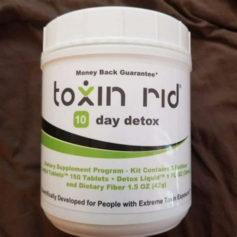 Rid toxin. The 10-Day Detox Kit by Toxin Rid is specifically formulated for individuals with EXTREME TOXIN EXPOSURE. Toxin Rid uses only all-natural ingredients, including herbs, minerals, and vitamins, to safely detoxify your system. The kit is free from artificial ingredients, fillers, animal products, or synthetics. It begins working as quickly as one ... 
