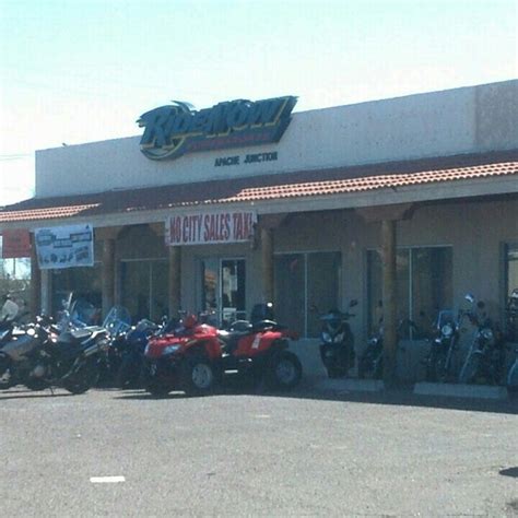 Ride now apache junction. RideNow Apache Junction is a Powersport dealer in Apache Junction, AZ, featuring new and used ATVs, Side x Sides, Watercraft and Motorcycles. We offer sales, parts, service, and financing near Chandler, Mesa, Gilbert, and Phoenix. ... RideNow Powersports 11357 E Apache Trail Ste 103 Apache Junction , AZ 85120 US Phone: 844. ... 