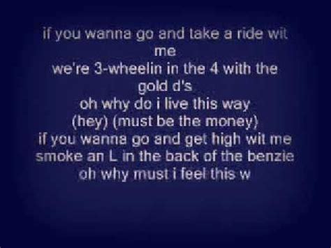 Nelly - Ride Wit Me (lyrics)🪐 Lyrics Ride Wit Me Nelly: Where they at?If you want to go and take a ride with meWe 3-wheeling in the fo' with the gold D'sOh ... Nelly - …. 