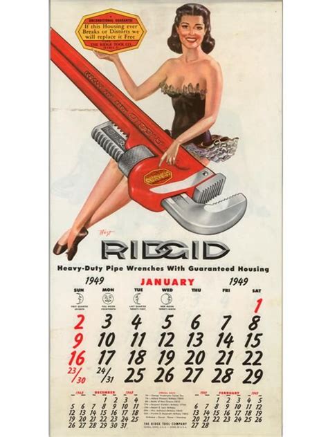 Ridgid Calendar Models
