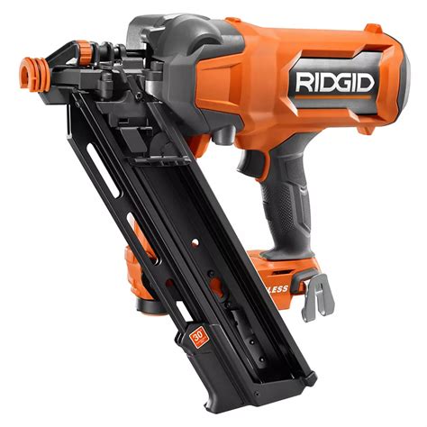 Ask a question. RIDGID introduces the 18V Brushless Cordless 18-Gauge 2-1/8 in. Brad Nailer (Tool Only) with CLEAN DRIVE Technology. This 18V cordless brad nailer is more compact and lighter weight compared to the previous model (R09890B). Featuring CLEAN DRIVE Technology, this brad nailer boasts 17X more consecutive perfect drives than the .... Ridgid cordless framing nailer