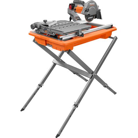 Jul 31, 2018 · The new Ridgid 7-inch Table Top Tile Saw comes with best-in-class cutting capacities that allow for 12-inch diagonal cuts, 18-inch rip and 1 1/4-inch maximum depth of cut, as well as a 6.5 amp induction motor that powers through ceramic, porcelain, and stone tile. Its integrated carrying handle allows for easy transporting to and from job sites ... . Ridgid wet saw