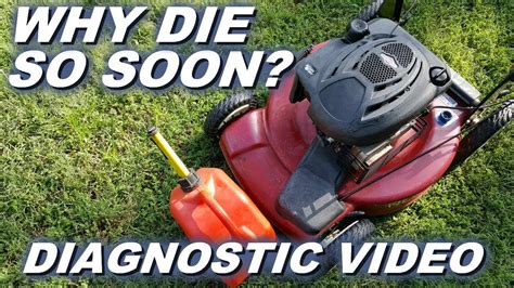 Riding lawn mower runs for 20 minutes then dies. A lawn tractor will start and then die when it isn’t able to get the air, fuel, and spark required to form combustion in the engine cylinder. A dirty carburetor, bad fuel, plugged air filter, faulty fuel pump, bad ignition coil, and plugged mower deck can cause a lawn tractor to die after running. Keep reading for more items that can cause ... 