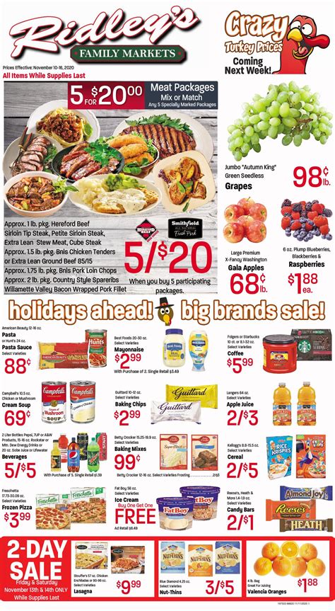 Browse through the current Ridleys Ad and look ahead with the sneak pe