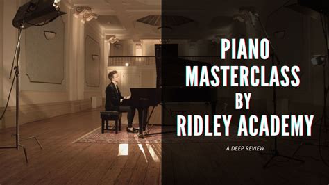 Ridley academy login. Ridley Academy's flagship course, Stephen Ridley's Piano Masterclass, is designed to make anyone a pianist in just a few months. With a 3-minute daily commitment, they claim their method is 150 times faster than other lessons. This bold statement is definitely intriguing but also raises eyebrows. Beyond just the technical skills, Ridley's ... 