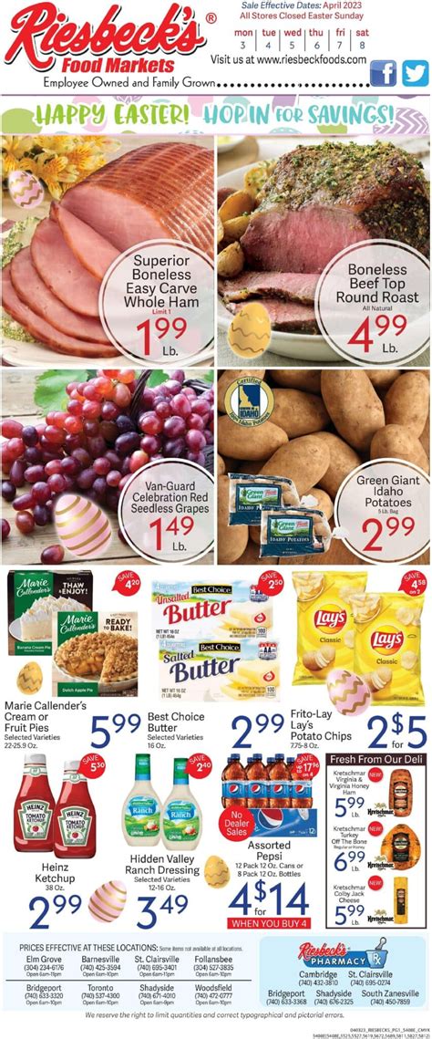 Check out the current Riesbeck's Signature White Fish Fillet Sandwich, Ho Jo & Cole Slaw Meal deal at Riesbeck in the latest weekly ad. Stay informed via email about the latest Riesbeck promotions, weekly ads, and deals.