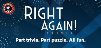 Sep 9, 2021 · 09-09-2021 08:08 AM. Coming Soon: Right Again! Trivia from AARP. Greetings, Gamers: Let your genius to come out to play! See how much you know in Right Again! Trivia, AARP’s newest daily game coming soon. The game will be open to everyone to play, with special features for AARP Members and AARP Rewards participants..