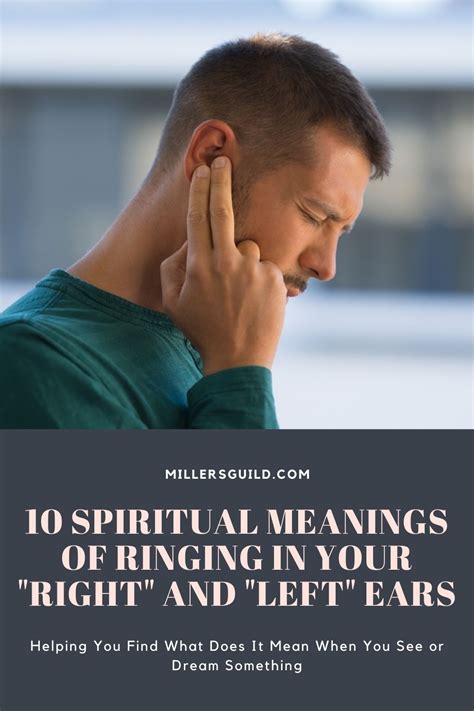 The attempt of a spiritual being trying to convey an important message is often depicted through the ringing in your right ear. These signals often indicate opportunities for you to expand your psychic being and the higher realms above will likely guide you towards life-changing spiritual awakenings. Ringing in the right ear will lead you to an .... 