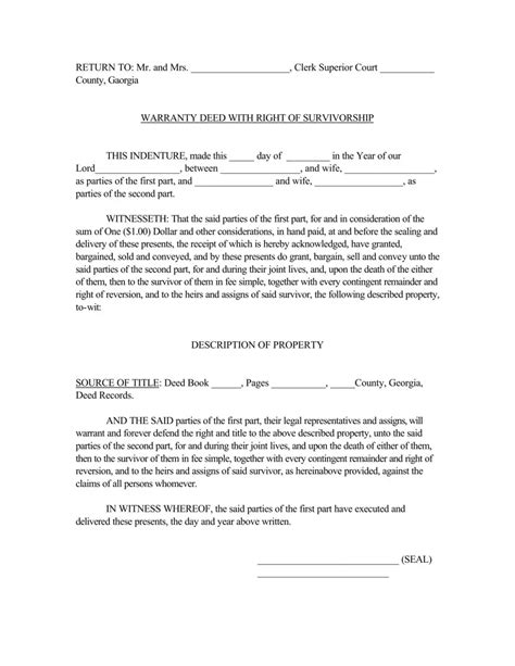 Right of Survivorship Example Form Fill Out and Sign Printable PDF