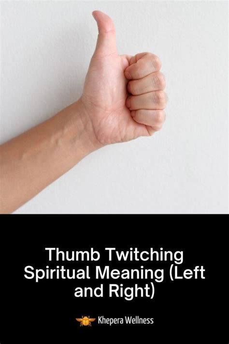 Thumb twitching can be a spiritual sign: Pay attention to small physical sensations, as they may hold deeper spiritual significance. Listen to your body’s messages: Thumb twitching could be a signal that your intuition is trying to communicate with you – take the time to reflect on what it might mean.
