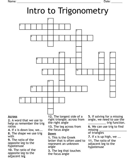The Crossword Solver found 30 answers to "right tgle ratio, or a kind of waverian", 6 letters crossword clue. The Crossword Solver finds answers to classic crosswords and cryptic crossword puzzles. Enter the length or pattern for better results. Click the answer to find similar crossword clues . Enter a Crossword Clue.. 