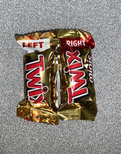 Right twix or left. Feb 17, 2024 · The Left Twix and Right Twix rivalry was introduced in 2012. While both bars are made with the same ingredients, the marketing campaign emphasizes the difference in production and packaging. Twix is available in over 70 countries worldwide. And the flavors and packaging designs vary from country to country. 
