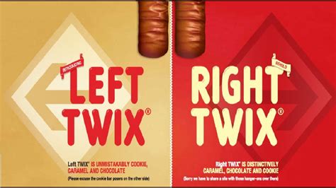 Right twix vs left. Left Twix a Right Twix jsou v podstatě stejné lahodné čokoládové tyčinky, přičemž jediným rozdílem je strana továrny, kde jsou baleny, což pro spotřebitele vytváří hravý marketingový trik. Nakonec výběr mezi Left Twix a Right Twix závisí na osobních preferencích, protože obě strany nabízejí stejnou … 