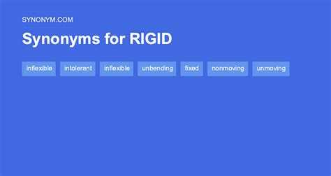 Rigid synonyms. Things To Know About Rigid synonyms. 