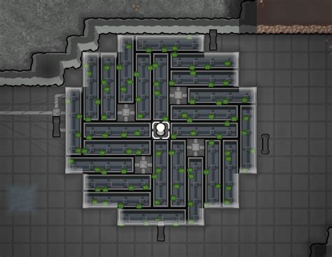 Hydroponics rimworld layout. 9/1/2023 0 Comments This means you will need to provide all the other requirements for the plants to grow including temperature and light. It should be noted that the basins only provide soil fertility. The plants in the basins will wither and die very quickly if they become unpowered due to solar flares, breakdowns ....