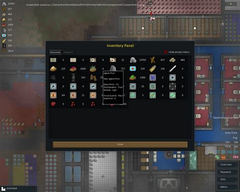 Rimworld inventory mod.  Code provided by that mod&rsquo;s author, Torann. com/sharedfile ...