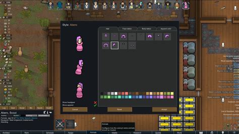 Go to RimWorld r/RimWorld • ... there is a button "use ideology/favourite color" in the styling station. could just use that :) ... Pawn Editor - Progress update #3. r/RimWorld • Uranium Questions. r/RimWorld • Smelting tainted armor. r/RimWorld • Styling, colours and …. 