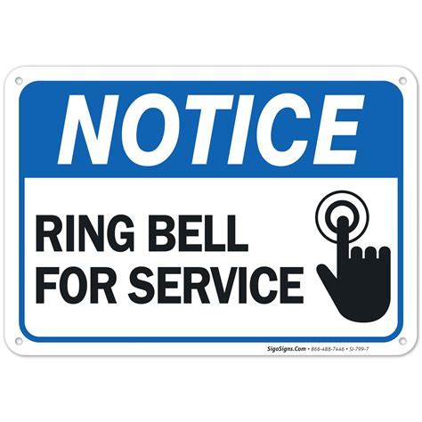 Ring Bell For Service Sign