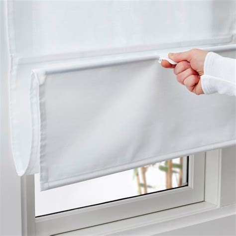 RINGBLOMMA Roman blind, white/green/stripe, 48x63" A perfect solution when you want privacy or want to block annoying glares on TV and computer screens. The outside light still comes through and creates a cozy atmosphere in …. 