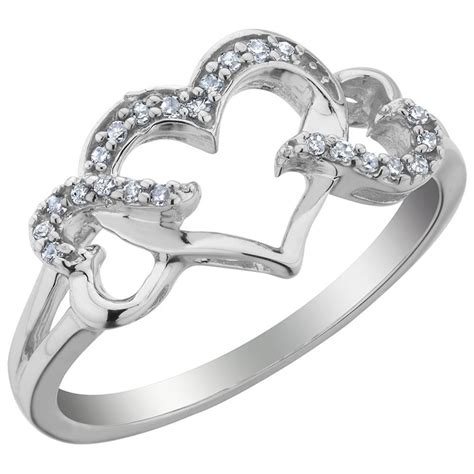 Rings for girlfriend. 22 Results. Filter By (0) Sort By. Black & White Diamond 1/20 ct tw Overlapping Hearts Promise Ring. Personalized. Starting at. $128.18. Compare. 1/10 Carat … 