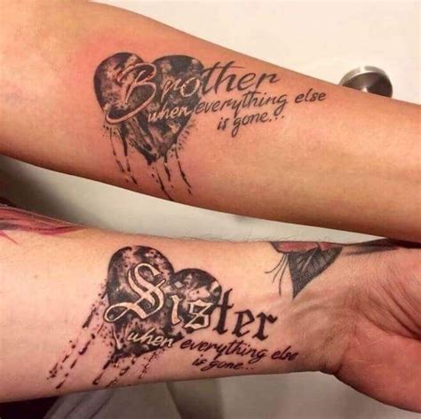Jun 5, 2020 · Plants, animals, full color, and black and gray can all be utilized in sister tattoos. The ladies tattoos within this gallery utilize a variety of styles and approaches and are just a taste of what is possible with this profound relationship as inspiration. 1. Animal Themed Sibling Tattoo. . 