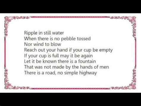 Ripple lyrics. Things To Know About Ripple lyrics. 