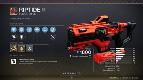 Riptide god roll pve. In-depth stats on what perks, weapons, and more are most popular among the global Destiny 2 Community to help you find your personal God Roll. God Roll Finder Flexible tool to find which weapons can drop with specific combinations of perks. Tons of filters to drill to specifically what you're looking for. Roll Appraiser Assess your entire ... 