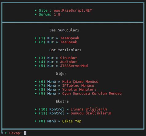 RiseScript TS3 Kurma Script, SinusBot Kurma Script, Müzik Botu .