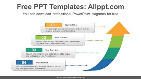 Rising Arrow Powerpoint Diagram Template