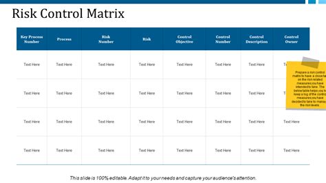 Risk And Control Matrix Template