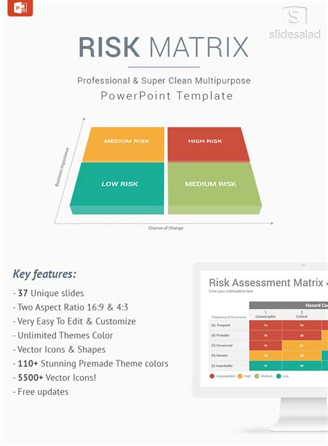 Risk Matrix PowerPoint Diagrams Template is a Modern template that you