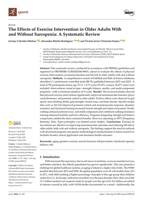 Risks of exercise for older adults.  In a groundbreaking systematic review...