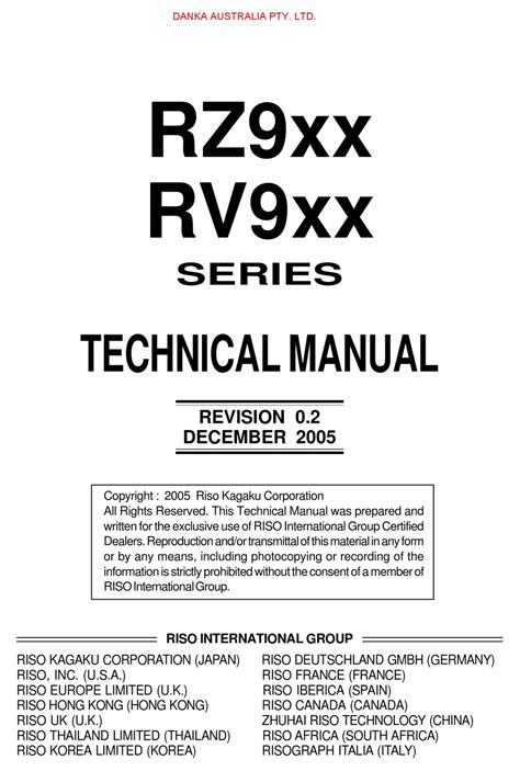 Riso rz9 series rz10 series technisches handbuch ersatzteilliste. - Carrier ac wall remote control manual.