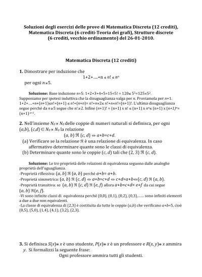 Risposte ad esercizi numerati discreti matematica discreta. - Budhu soil mechanics foundations 3rd solution manual.