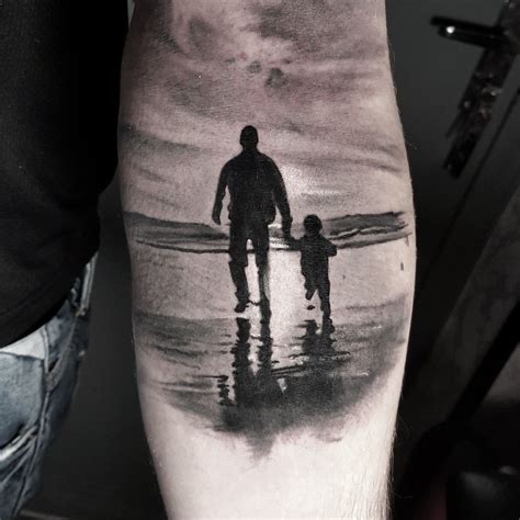 Risultati immagini per father and son silhouette tattoo Tattoo for