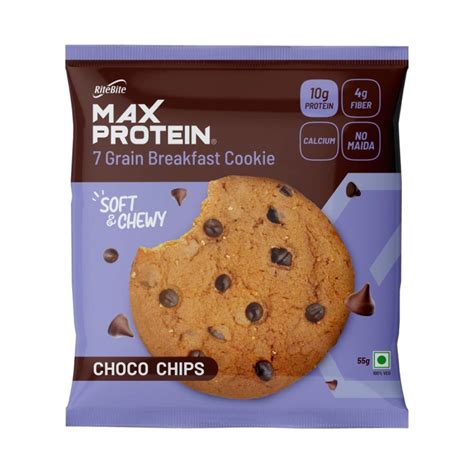 RiteBite Choco Chips Max Protein Cookie (60gm Each)