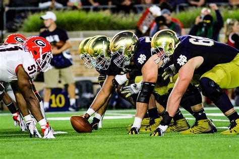 Notre Dame Fighting Irish football rivalries refers to rivalries of the University of Notre Dame in the sport of college football.Because the Notre Dame Fighting Irish are independent of a football conference, they play a national schedule, which annually includes historic rivals University of Southern California and Navy, more recent rival Stanford, and five games with ACC teams.. 
