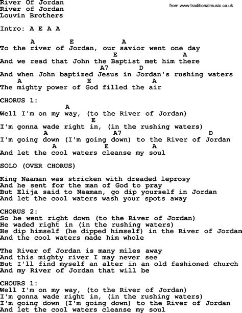 River Of Jordan – Bluegrass Lyrics