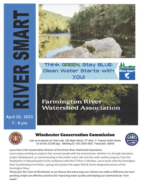 River Smart Symposium Thursday, April 20th 7pm-8pm