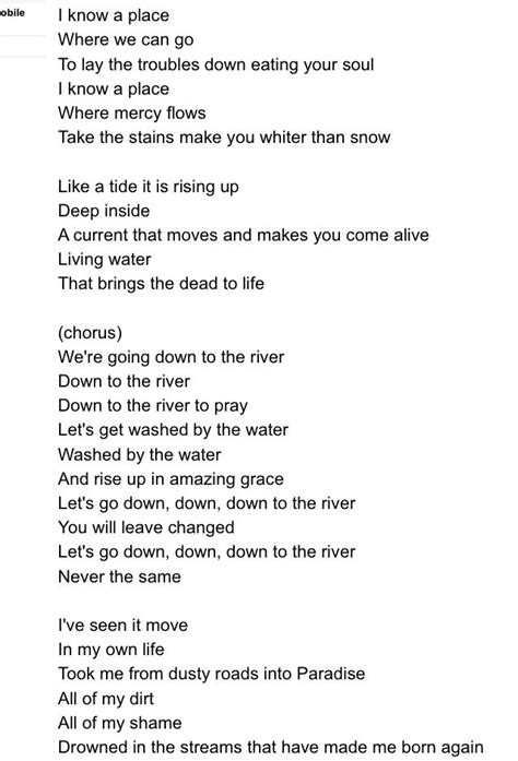 River lyrics. You know a dream is like a river Ever changin' as it flows And a dreamer's just a vessel That must follow where it goes Trying to learn from what's behind you And never knowing what's in store Makes each day a constant battle Just to stay between the shores And I will sail my vessel 'Til the river runs dry Like a bird upon the wind These waters are my sky … 