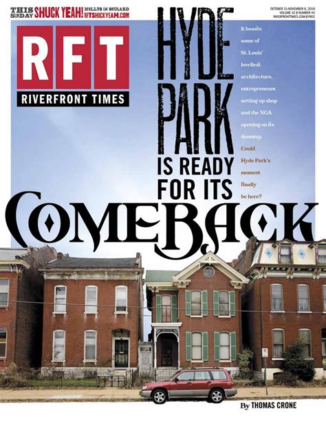 Riverfronttimes - Feb 6, 2024 · St. Louis Riverfront Times is your free source for St. Louis and Missouri news, arts and culture coverage, restaurant reviews, music, things to do, photos, and more. 