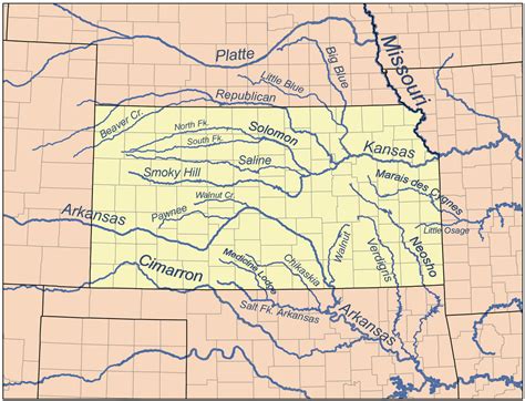Missouri State Map. General Map of Missouri, United States. The deta