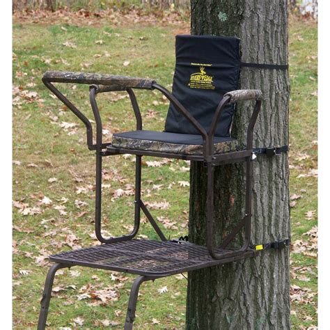Rivers edge treestand. The Rivers Edge Treestands Bowman Tree Stand is specifically designed for archers with a V0shaped design that puts you right against the tree for maximum concealment. These Tree Stands by Rivers Edge Treestands are 19.9 ft tall, enough to help avoid detection while low enough to keep you from getting tired on the climb up.The Rivers Edge … 
